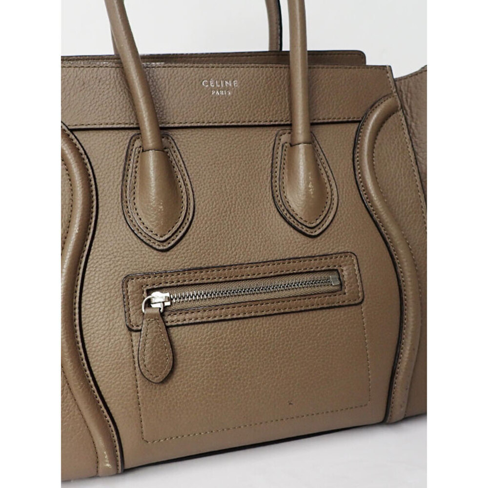 Celine Shopper Tote Shoulder Leather Calfskin Handbag - Picture 8 of 9